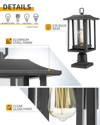 Outdoor Post Lights (2 Count)