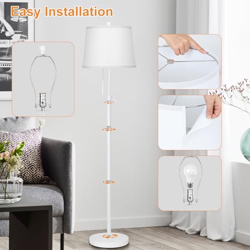 White Floor Lamp for Living Room 55