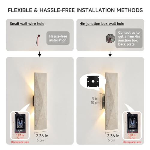 2 Pack 12.6in Japanese Style LED Wall Sconce
