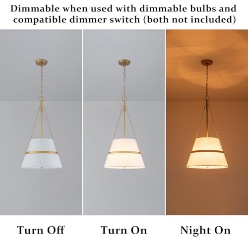 15.35" Gold Drum Chandelier