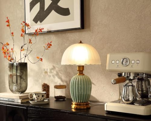 16" Vintage Ceramic Table Lamp for Bedroom