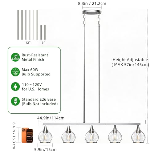 Kitchen Island Linear Pendant Light