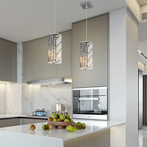 Chrome Pendant Lighting Modern Pendant Light (2 Count)