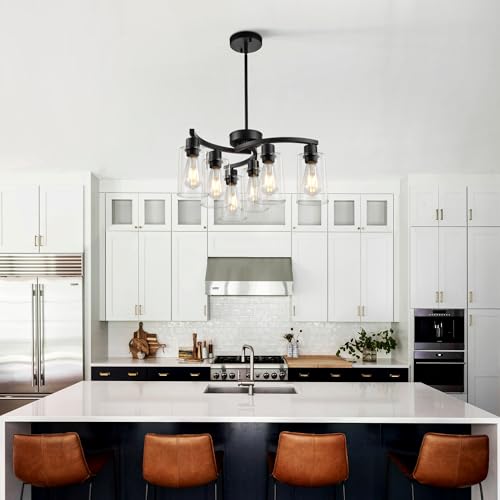 6 Light Modern Chandeliers for Dining Room (6 Count)
