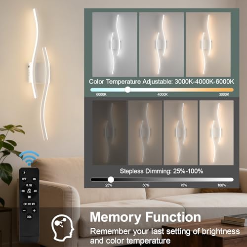 Modern White Wall Sconces Set of 2 (2 Count)