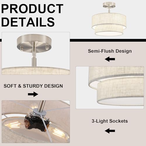 Semi Flush Mount Ceiling Light