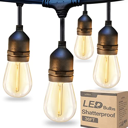 LED Outdoor String Lights 36FT Edison Vintage Weatherproof ETL (36 Foot)