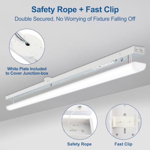 8FT LED Linear Light Fixture 4 Pack (4 Count)