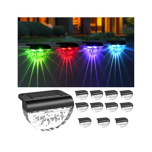 12 Pack Solar Deck Lights Outdoor