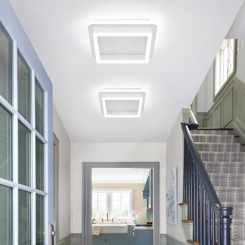 2 Packs Square Flush Mount Ceiling Light