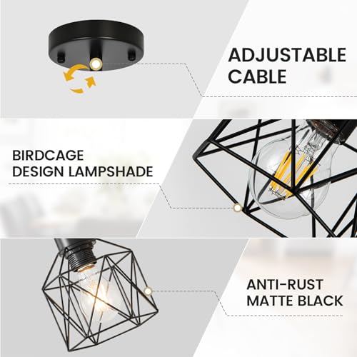 6 Pack Hanging Pendant Light Fixtures