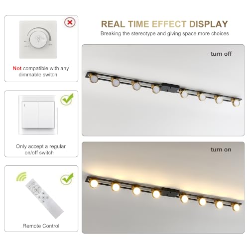 65 Inch Modern Dimmable LED Track Lighting with Remote