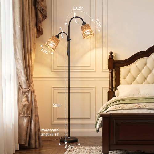 Black Arc Floor Lamps for Bedroom (Black-2)