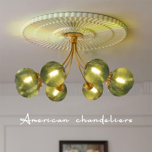 8 Light Semi Flush Mount Chandelier