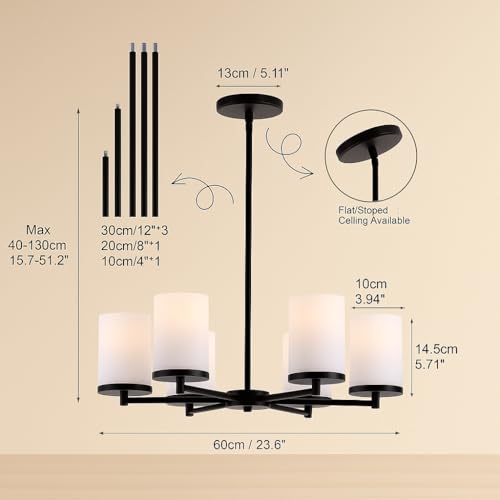 Black Chandelier (Black / 6-Light)