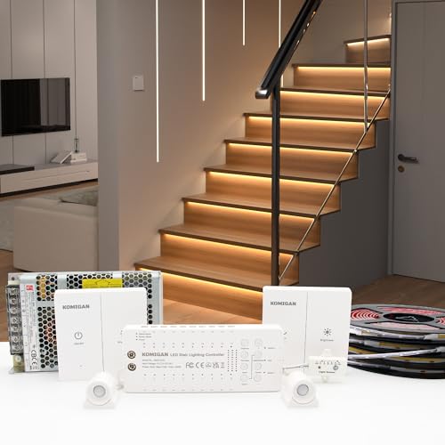 Motion Sensor with Daylight Sensor LED Stair Light Kit KMG (12 Count)