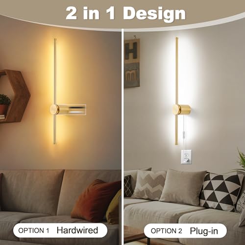 Wall Sconces Set of Two with Remote