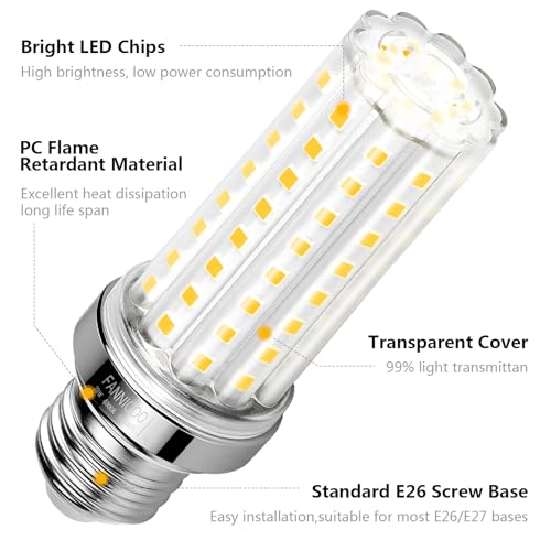LED Corn Light Bulb 150W Equivalent 2500 Lumen 4000K Neutral White 20W E26 (4 Count)