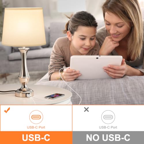 Upgraded Touch Lamps for Night Stands Set of 2 (2 Count)