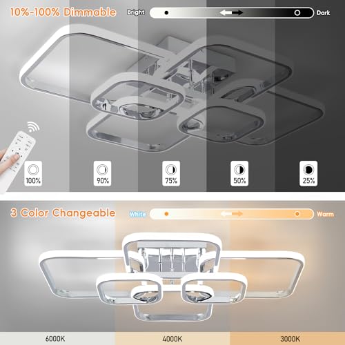 31.5" Modern LED Ceiling Light 6