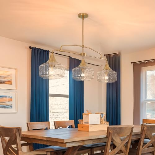 Adjustable 3 Light Kitchen Island Lighting Gold Island Light over Island