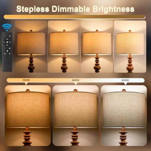64.25" Farmhouse Floor Lamp with Remote (Dark Brown)