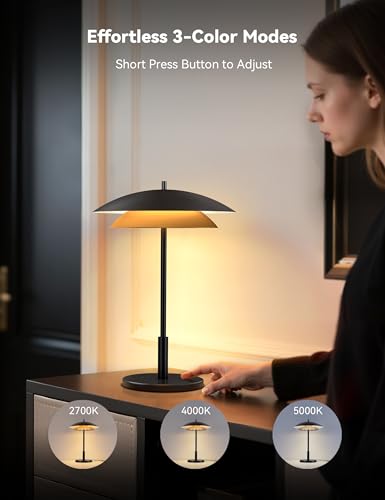 Table Lamp with USB Charging Port Bedside Touch Nightstand Lamp