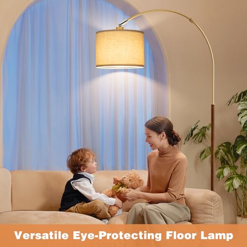 Dimmable Arc Floor Lamp with Remote