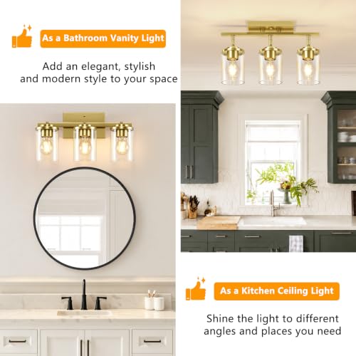 3 Lights Semi Flush Mount Ceiling Light