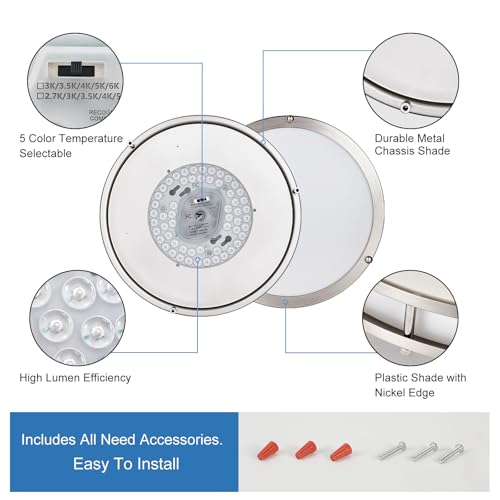 DLLT Flush Mount LED Ceiling Light