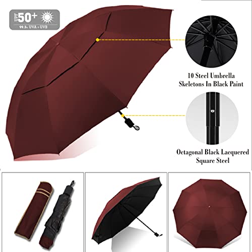 UPF 50+ Golf Umbrella with Adjustable Universal Clamp