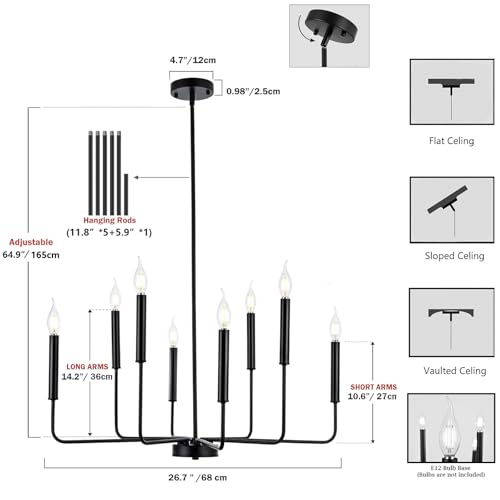 Modern Black Farmhouse Chandeliers