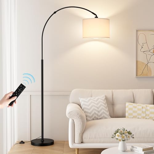 Dimmable Arc Floor Lamp with Remote