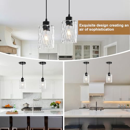 2 Pack Black Pendant Lights Kitchen Island (2 Count)