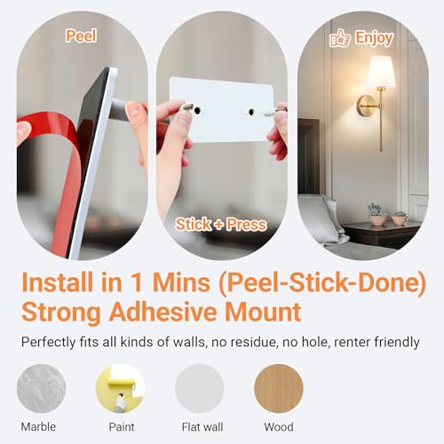Peel and Stick Wall Sconces (2 Count)