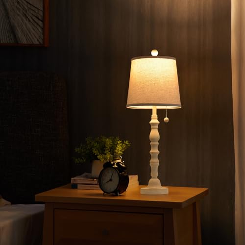 Modern Farmhouse Table Lamp Bedside Reading Lamps Living Room End Tables Set Lamps for Night Stands Bedroom Night Lamp