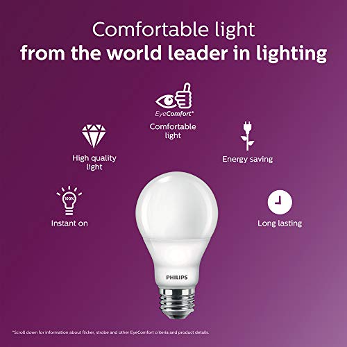 LED 4 Pack A19 Soft White Dimmable Warm Glow LED (4 Count)