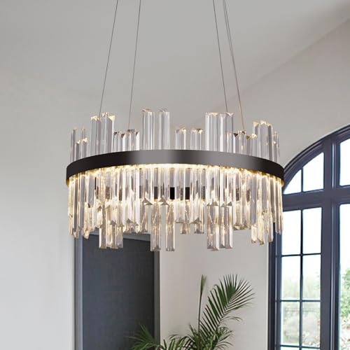 Black Led Modern Crystal Chandelier