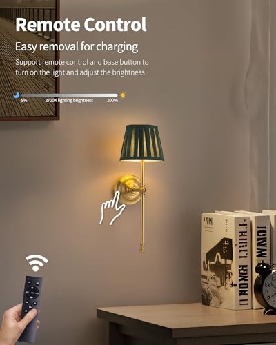 Gold Cordless Wall Sconces Set of 2 (2 Count)