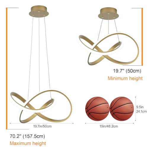 Modern Chandelier with Remote Control