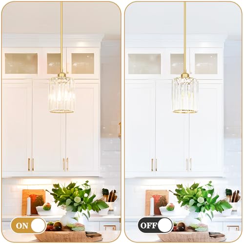 Gold Kitchen Pendant Lights Over Island with Adjustable Rods (3 Count)
