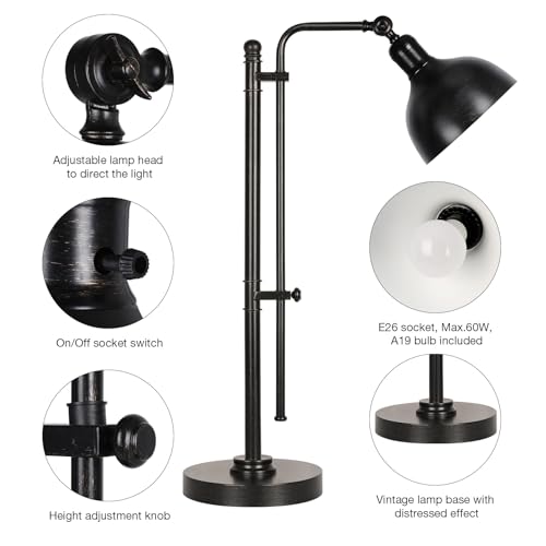 Industrial Adjustable Desk Lamp for Home Office