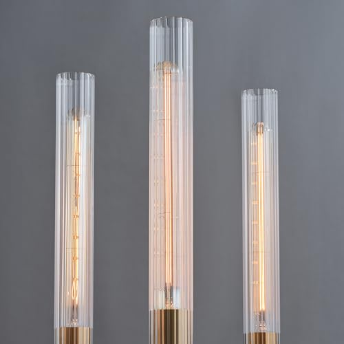 55 Inch Gold Candle Rectangular Chandelier