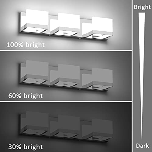 3 Lights Dimmable LED Modern Vanity Lights for Bathroom
