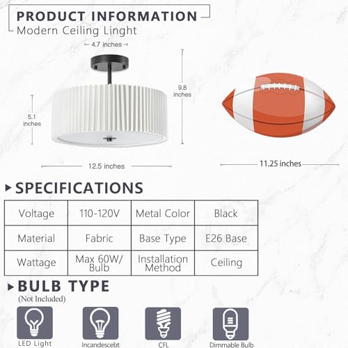 Semi Flush Mount Ceiling Light