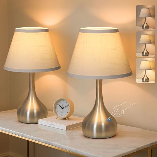 Touch Table Lamp for Bedroom Set of 2 (2 Count)