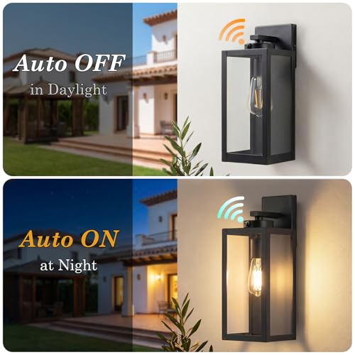 15" Large Upgraded Dusk to Dawn Outdoor Wall Lights (2 Count)