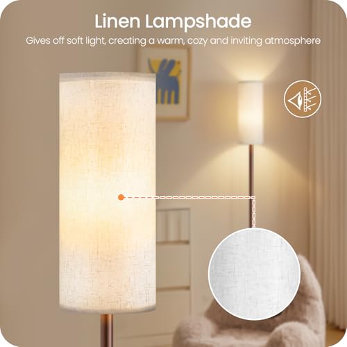Dimmable Floor Lamps for Living Room with Remote and Foot Switch
