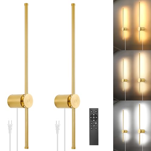Wall Sconces Set of Two with Remote