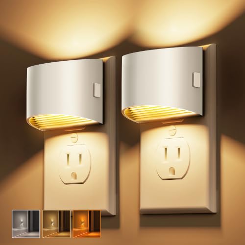 Night Lights Plug into Wall with 3CCT Adjustable (2 Count)